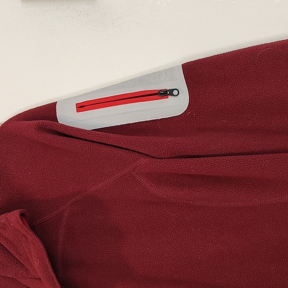 Eddie Bauer Women's Burgundy Zipper Front Fleece Jacket Size M First Ascent - Picture 4 of 8